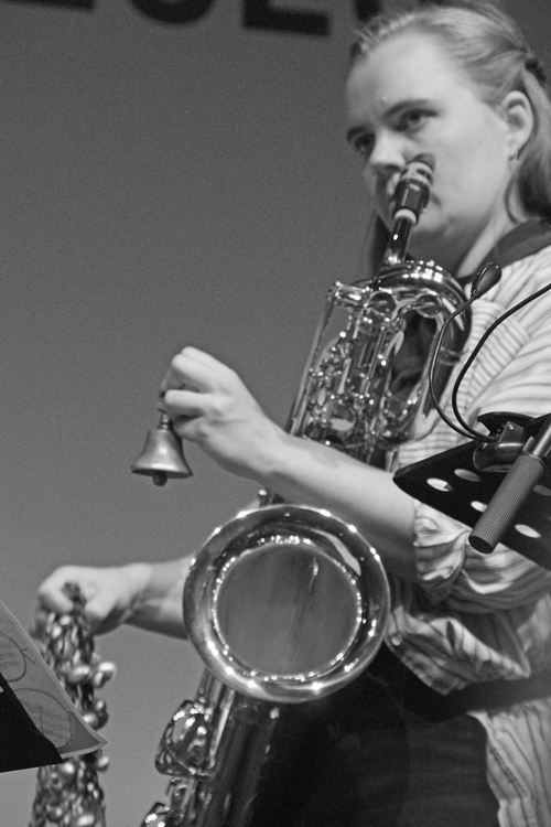 Baritone saxophonist Amalie Dahl 