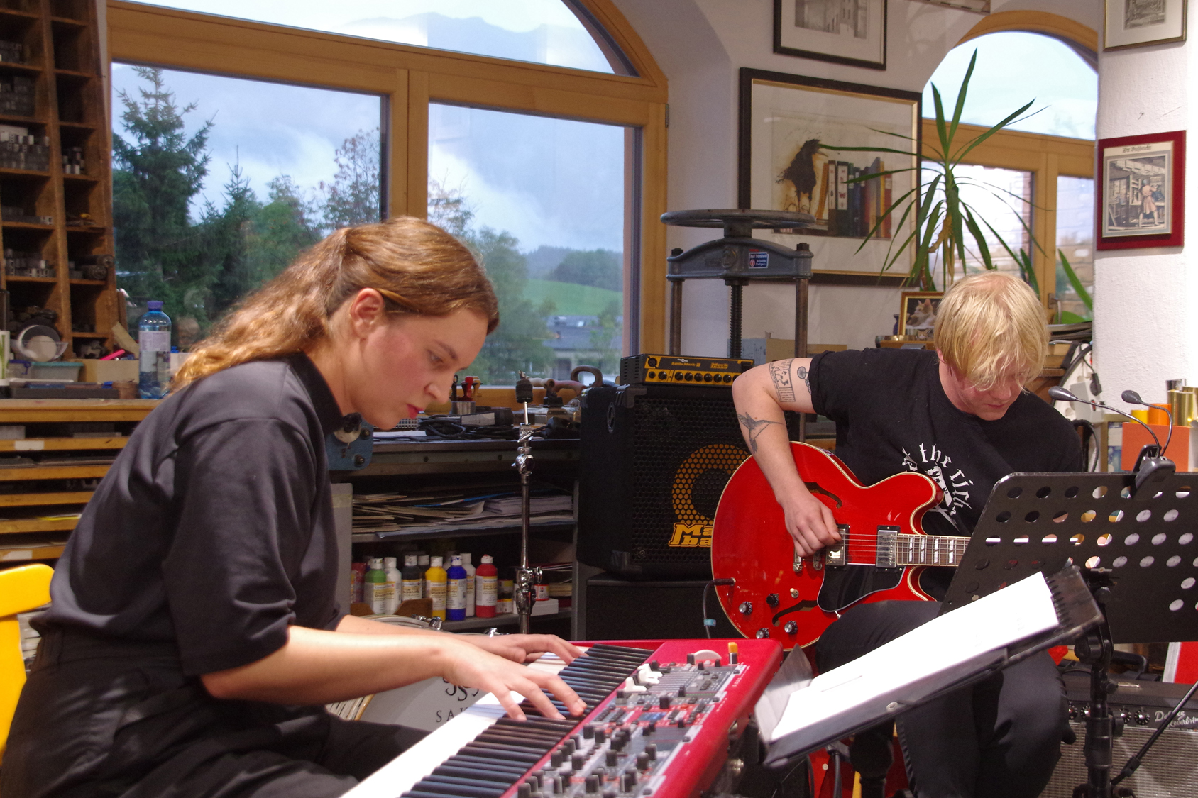 Keyboardist Kirke Karja and guitarist Teis Semey
