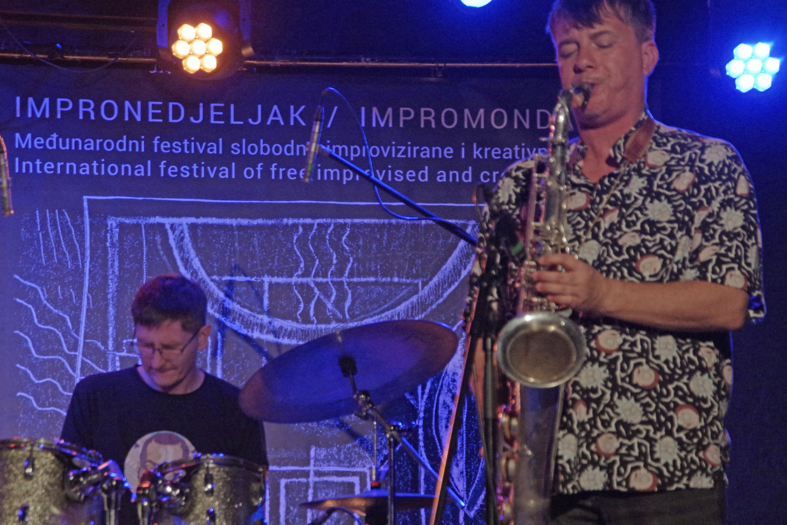 Drummer Urban Kušar and saxophonist Cene Resnik