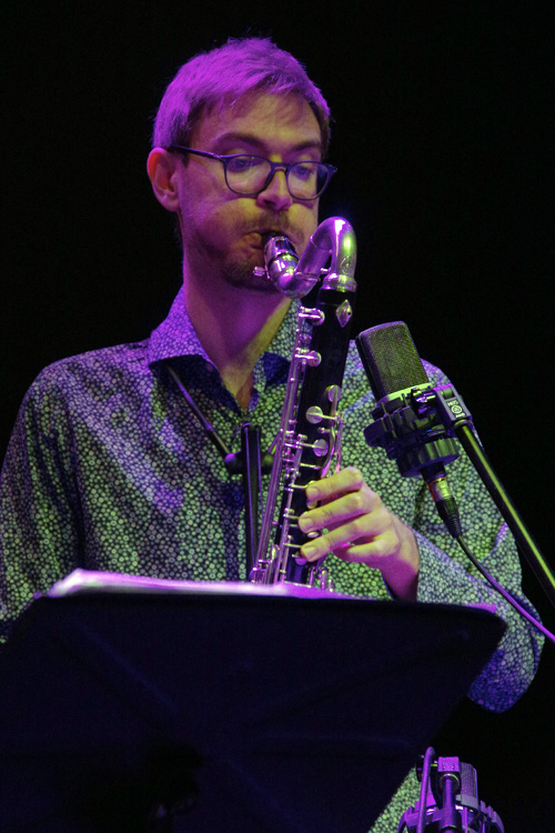 Bass clarinetist Federico Calcagno