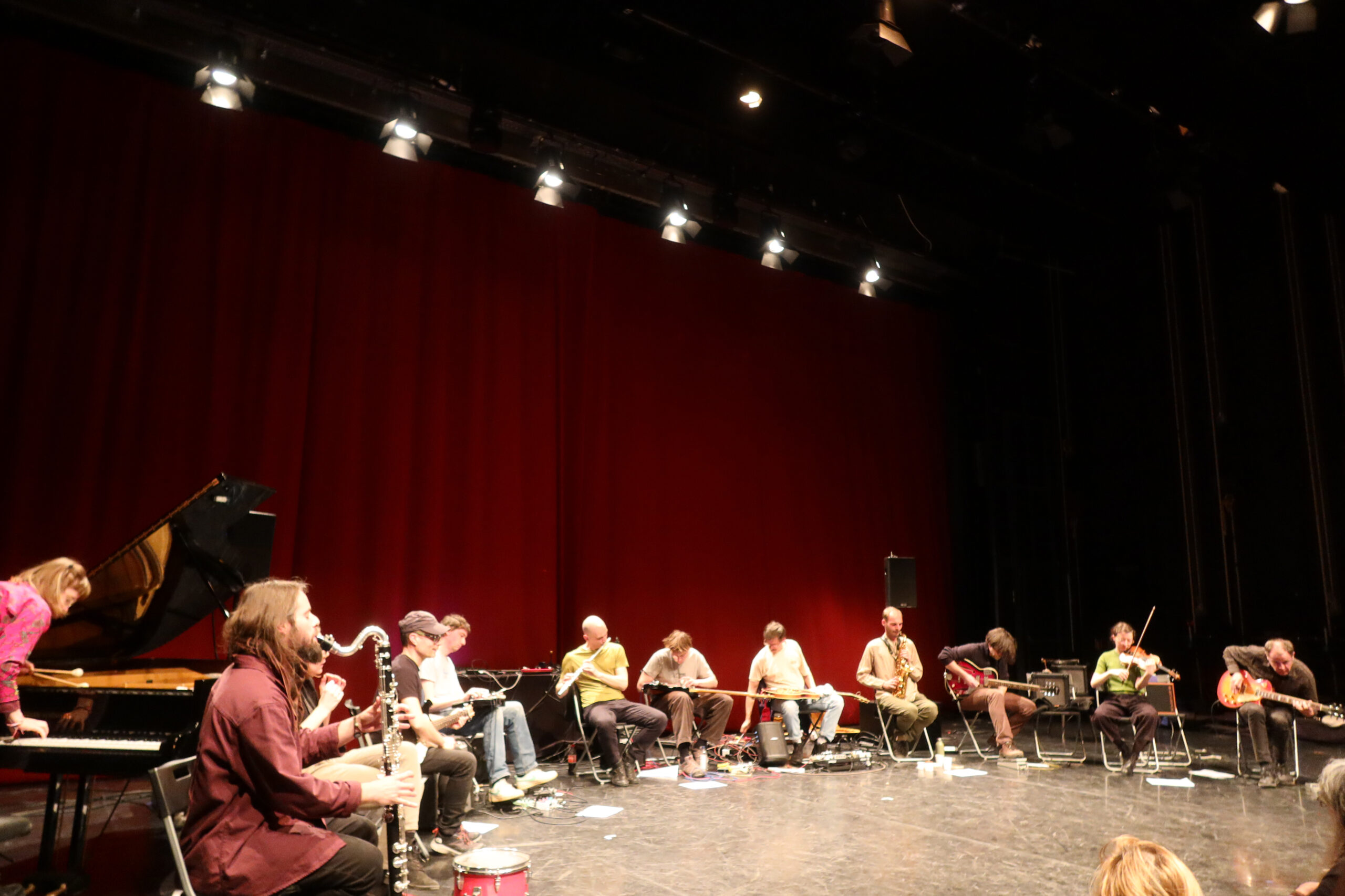Ensemble 280326 perform Take a Minute or Two following three days of work shops